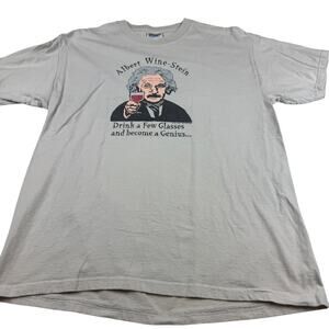 Vintage Albert Einstein "Wine-Stein" T-Shirt - Large
